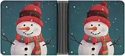 [QSKDLAC] Leather Wallet Slim Durable Credit Card Holder Personalized Xmas Snowman Printing Wallet For Men & Women Perfect For Work Travel, style, One size, Foldable Pu Wallet, Style, One size, Foldable