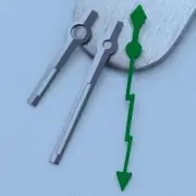 Green Lightning Second Hand Watch Hands with Black Trim Compatible with NH35 NH3
