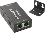 3-Port Gigabit POE Repeater, 10/100/1000Mbps 1 in 2 Out POE Extender,IEEE 802.3af/at Compliant, Extend Additional 100m(328ft) of Power and Data Transmission, for Security Systems IP Camera, VoIP Phone