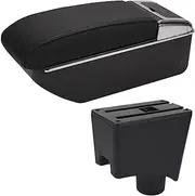 for r&enault for D&acia for Sandero Car Armrest Box Storage Box Car Interior Car Centre Armrest Glove Box(D2 USB)