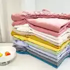 Double Bed Sheets Couple Elastic Fitted Sheet Microfiber Soft Mattresses cover