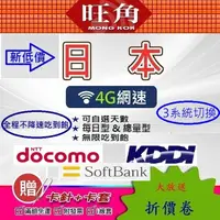 在飛比找蝦皮購物優惠-旺角 KDDI 日本網路卡 日本吃到飽網卡 網路卡 吃到飽 