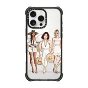 iPhone 16 Pro Max Ultra Impact Case MagSafe Compatible Summer Chic Besties BFF Fashion Illustration Case