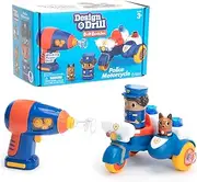 Educational Insights Design & Drill Bolt Buddies Police Motorcycle Toy, Take Apart Toy with Electric Drill Toy, STEM Toy, Boys & Girls, Ages 3+