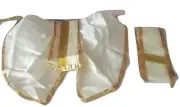 Ganesh Ji, Krishna Standing Idol panjakejam Dhoti with Towel 19 inch, White