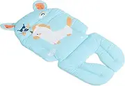Baby Seat Pad Liner, Soft Universal Cushion Mat for Baby Seat Support, Detachable All Season Comfort Seat Insert Pad for Strollers, High Chairs (Blue Animal Print)