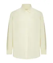 Maison Kitsuné Fox Head Embroidered Long-Sleeved Shirt S,L,M White