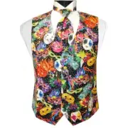 Bal Masque Mardi Gras Tuxedo Vest and Tie