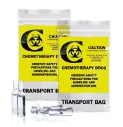 1000 Chemo Transfer Bags Clear 6 x 9 Zip Lock Printed Bags 6X9