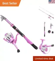 Ultimate Ladies Fishing Starter Kit – Pink Telescopic Rod with Reel & Tackle
