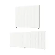 Oikiture Headboard Queen Double King Single Bedhead Boucle Fabric White