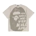 【𝗜𝗡𝗦𝗜𝗚𝗛𝗧_𝟵𝟰】BAPE BIG HEAD TEE 寬版 卡其色 短袖