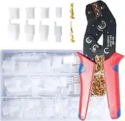 aikoolwer 380Pcs Automotive Electrical Wire Connectors Crimping Tool Kit 2.8mm 2 3 4 6 Pin Header Crimp Terminals