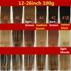 Hot 100g Handmade Flip Human Hair Extensions Invisible Wire Hair Weft Ombre