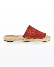 ALAIA Vienne Laser-Cut Flat Espadrilles Namible 40EU $590