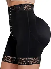 SHAPELLX Butt Lifter Shapewear Tummy Control Shorts for Women Waist Cincher with Hook Zipper Closure Body Shaper Wear