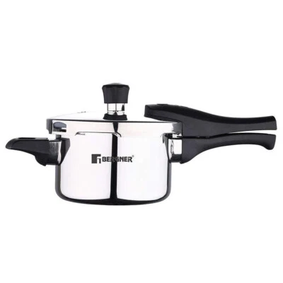Bergner Argent Tri-ply Stainless Steel Pressure Cooker With Outer Lid 1.5 Ltr