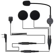 BAOFENG Rugged Radio Helmet Earpiece 2 PIN with Mic Microphone PTT for Baofeng BF-F8HP Pro 888S UV5R 5RM UV-21R UV-32 Ke