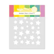 Waffle Flower Random Stars Stencil