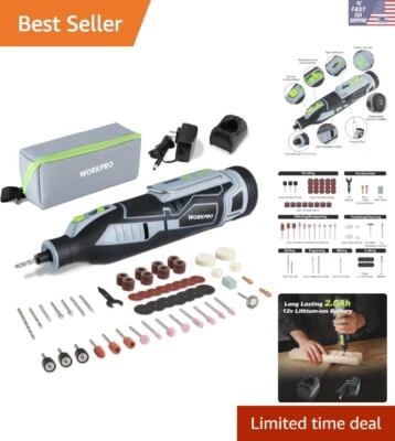 Powerful 12V Cordless Rotary Tool - Compact 5-Speed Engraver for DIY Enthusiasts