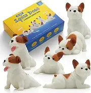 Dog Squishy Toys Set of 6 - Small Squishies, Cute Fidget Stress Balls for Adults, Gifts for Dog Lovers, Stress Relief Sensory Toys for Autistic Children