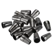 20pcs Bell Stopper Rope Cord Ends Lock Toggle Clips For Drawstrings, Black