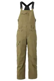 Men's Snowman Bib Insulated Waterproof Ski and Snowboard Pants - Capers - Medium