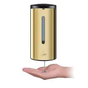 Wall-Mounted Commercial Automatic Soap Dispenser Gold Stainless Steel Large Capa