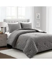 Lush Decor Fashion Crinkle Textured Dobby Comforter