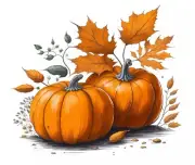 FALL PUMPKINS LEAVES #1 COMPUTER MOUSE PAD 9 x 7