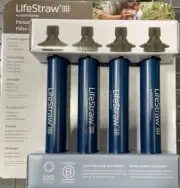 4 Pack LifeStraw Personal Water Filter Hiking Camping Travel Emergency
