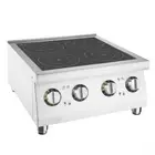 4 Zone Induction Hob 2 x 3kW Apuro Cooking Heat Electric Cooker Benchtop