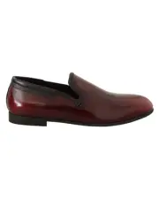 Dolce & Gabbana Patent Leather Loafers SlipOn - Bordeaux -Size 40.5