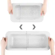 Collapsible Colander Kitchen Extendable Strainer Fruits Vegetables Noodle Pas...