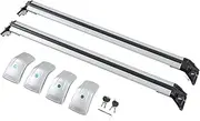 2Pcs Roof Rack Rail, 180kg Load Bearing Roof Rack Durable Aluminum Alloy Universal for Car SUV with Longitudinal Pole