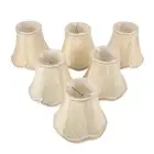 Set of 6 Chandelier Shades,ONLY for Candle Bulbs,Clip-On Fitter Lamp Shades P8E1