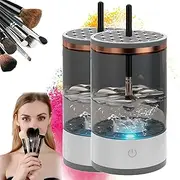 Cosmetic Brush Cleaner, The Cozy Luna Brush Cleaner, Cosmetic Brush Cleaner 7000 Rpm, Electric Makeup Brush Cleaner Machine for All Size Brushes (2Pcs Black)