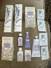 Crabtree & Evelyn LAVENDER Bath Hand & Body Lotion Shower Gel Bar Soap 13 Pc Lot
