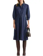 [David Lawrence] Ellena Chambray Dress in Chambray