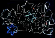 NEW Cookie Cutters CHRISTMAS THEME Lot of 23 Metal Tin Snowflake Gnome Candle