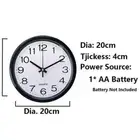 Round Wall Clock Quartz Silent Sweep Movement Home Kitchen Modern Clocks AU
