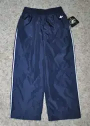 Athletech Track Pants Blue Mesh Lined Wind Resistant Elastic Waist Boys-size 4/5