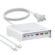 120W USB C Charger 6 Ports USB C Charging Station Hub Block Cube PD3.0 QC3.0 ...