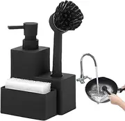 Kitchen Soap Dispenser with Sponge Holder,Liquid Hand Soap Dispenser with Sponge Holder - Household Space-Saving Storage Tool for Apartment Hotel Dorm