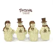 Flurryville Collection BLIZZARD BOB & ARCTIC BART Napkin Ring Set 4Pc Rare NIB