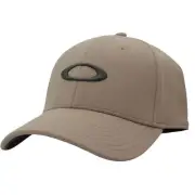 Oakley Tincan Remix Cap Mens Size L/XL Rye Khaki Olive Logo Flex Fit Sports Hat