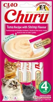 Ciao Churu Sticks by INABA Cat Treat - Tuna Shrimp 4 x 14g Soft Creamy C