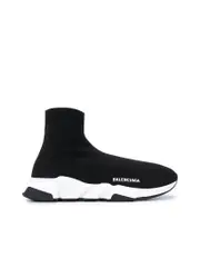 Balenciaga Men's Speed Recycled Knit Sneaker in Black/white