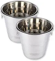 [2PCE] Home Master Stainless Steel Ice Bucket for Elegant Serving, Keep Your Drinks Chilled in Style