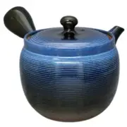 Teapot Kyusu Tokoname - AKIRA - Blue - 600 ml cc - Stainless Mesh - Namako Glaze